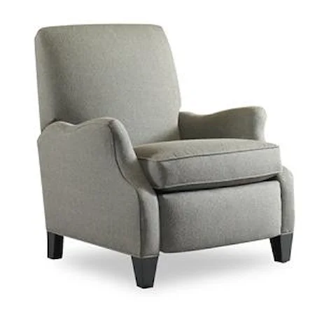 Contemporary Reclining Chair with Curved Arms